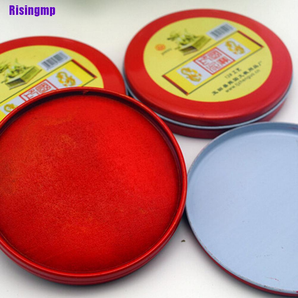 [Risingmp] Water Paint Red Round Date Seal Stamp Pad Inkpad Ink Office Accessories Supplies