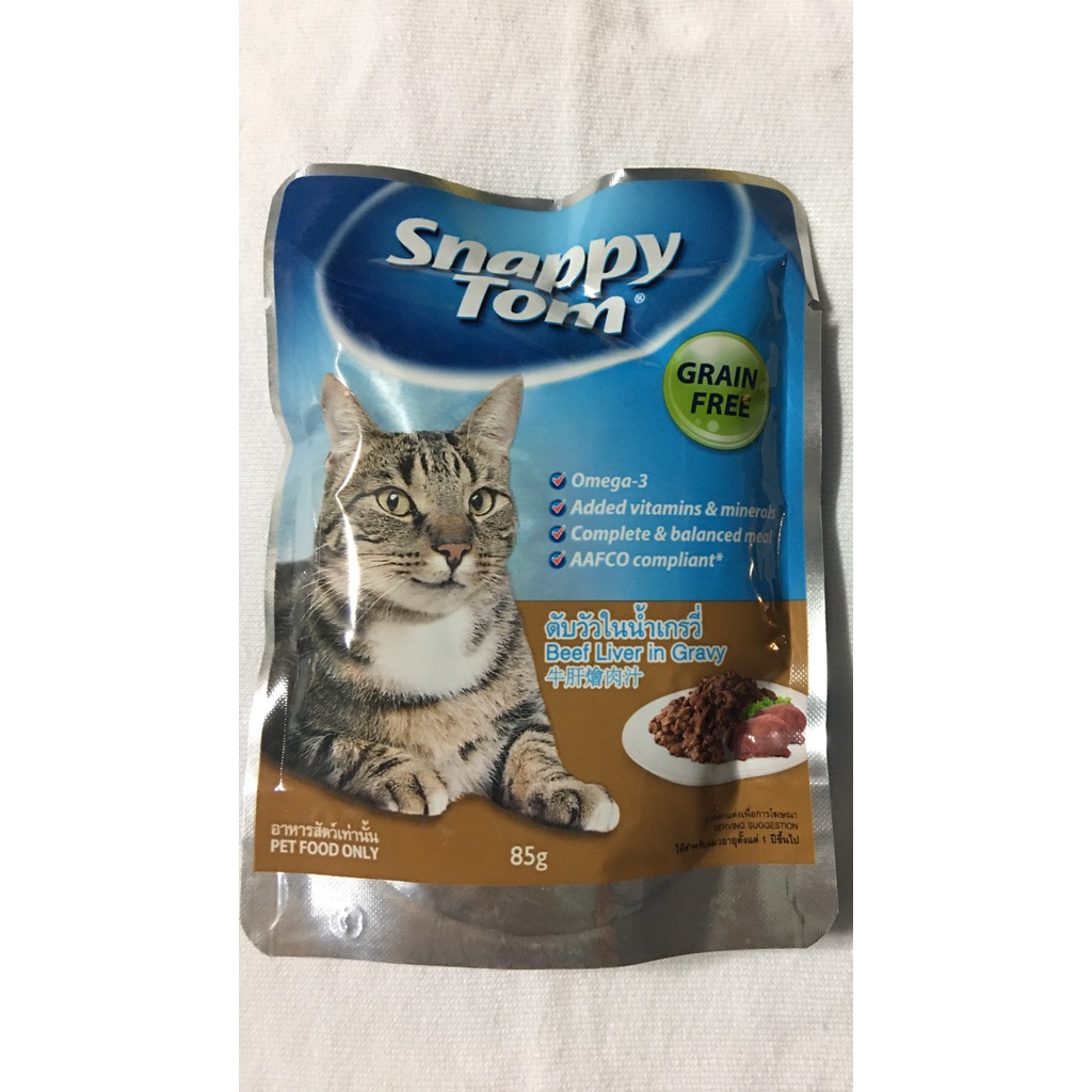 Pate cho mèo Snappy Tom gói 85g