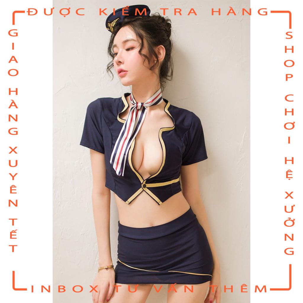 Bộ cosplay sexy nữ phi công trang phục nữ tiếp viên hàng không gợi cảm váy ngủ đầm ngủ sexy CP07  - hot tiktok | BigBuy360 - bigbuy360.vn