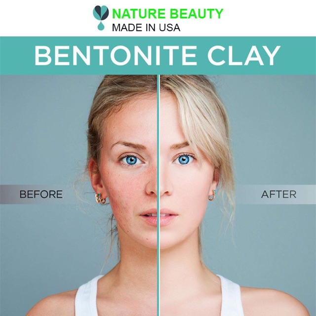 Bột Đất Sét Clcium Bentonite Clay - Nature Beauty - Xách Tay Từ Mỹ