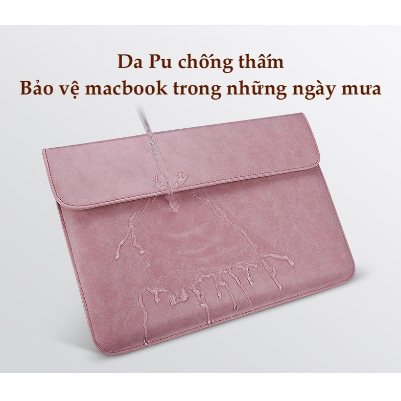 Bao da Macbook cao cấp da PU chống thấm giả da lộn