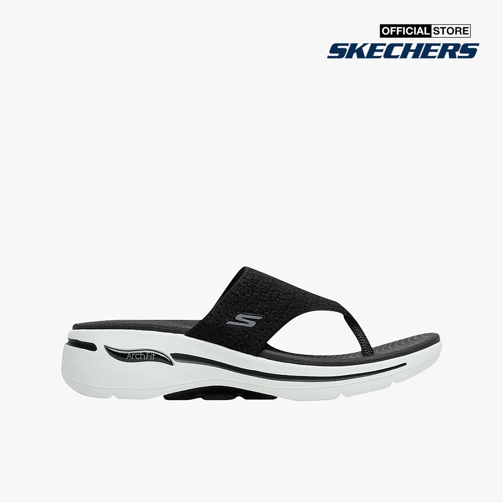 SKECHERS - Dép nữ quai kẹp Go Walk Arch Fit 140221-BKW