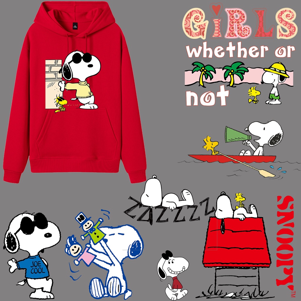 Anime Snoopy Sắt Trên Miếng Dán Cho Quần Áo A Cấp Có Thể Giặt Nhiệt Truyền Snoopy Miếng Dán Trên Quầ