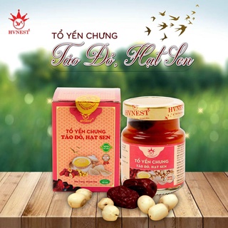 Tổ yến chưng Táo, Hạt sen Hoàng Việt, hũ 70ml, chính hãng 100%