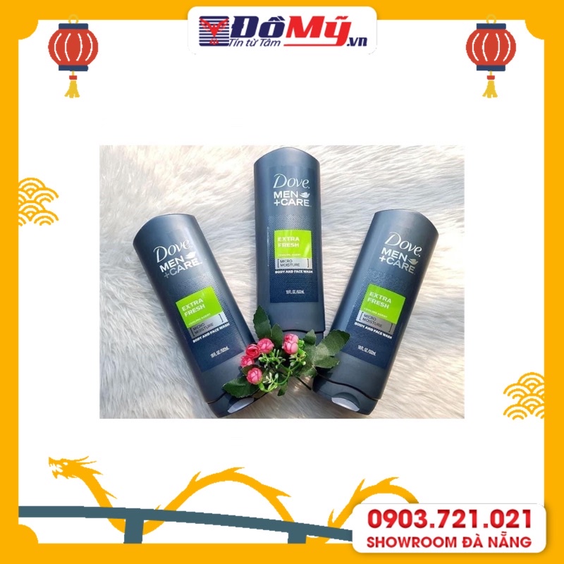 Sữa tắm và rửa mặt Dove Men Care Extra Fresh