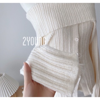 Áo len trễ vai [2YOUNG] A1800 (ảnh thật)