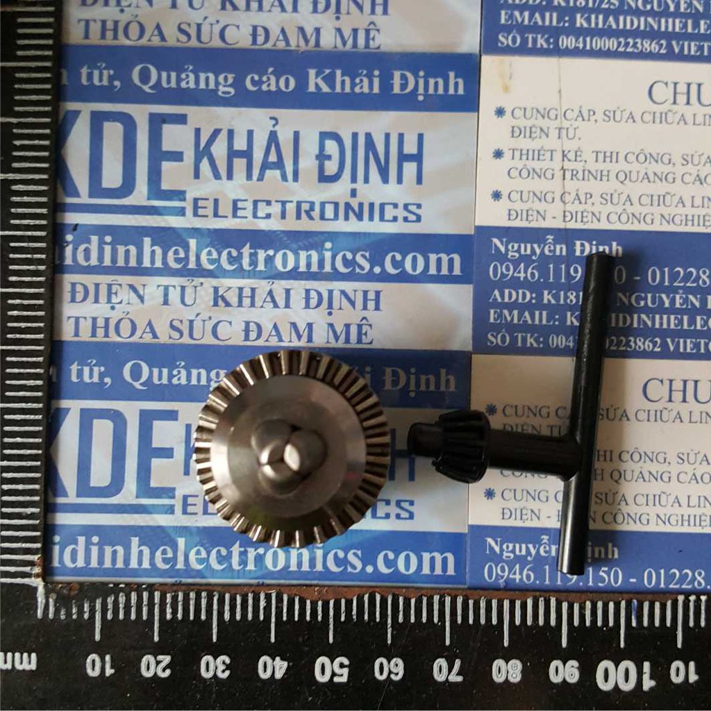 đầu chuck giữ, kẹp mũi khoan + tay mở mũi 0.6-6.0mm kde3721