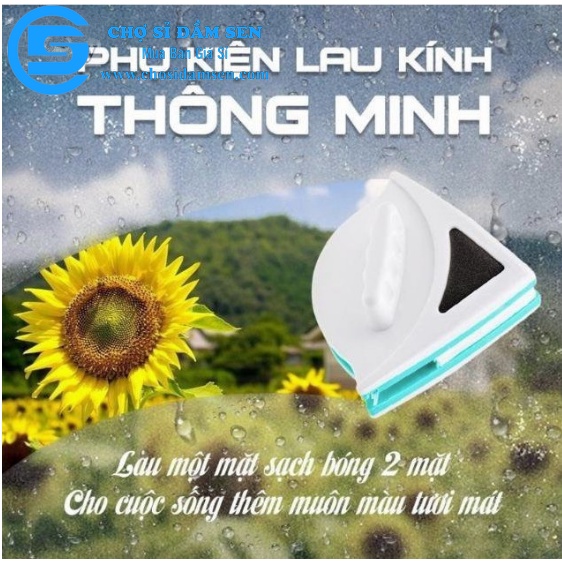 Rửa kính 2 mặt hít nam châm tam giác, lau của kiếng chung cư, Sử dụng lực hút nam châm cực mạnh G258-RKtamgiac