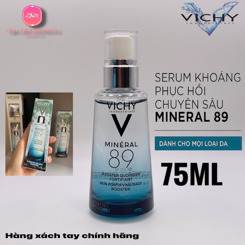 [ Date 2023 - 2024 ] Dưỡng chất cô đặc Vichy Mineral 89 Skin Fortifying Daily Booster 75ml