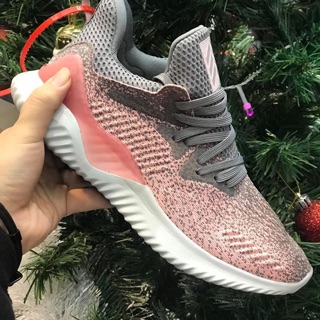 (Video cận cảnh) Giày thể thao Sneaker Alpha bounce Hồng xám