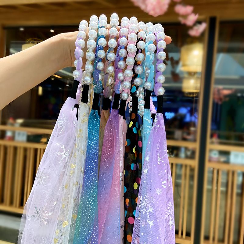 Bờm tóc kiểu mới có dây tết tóc cho bé gái