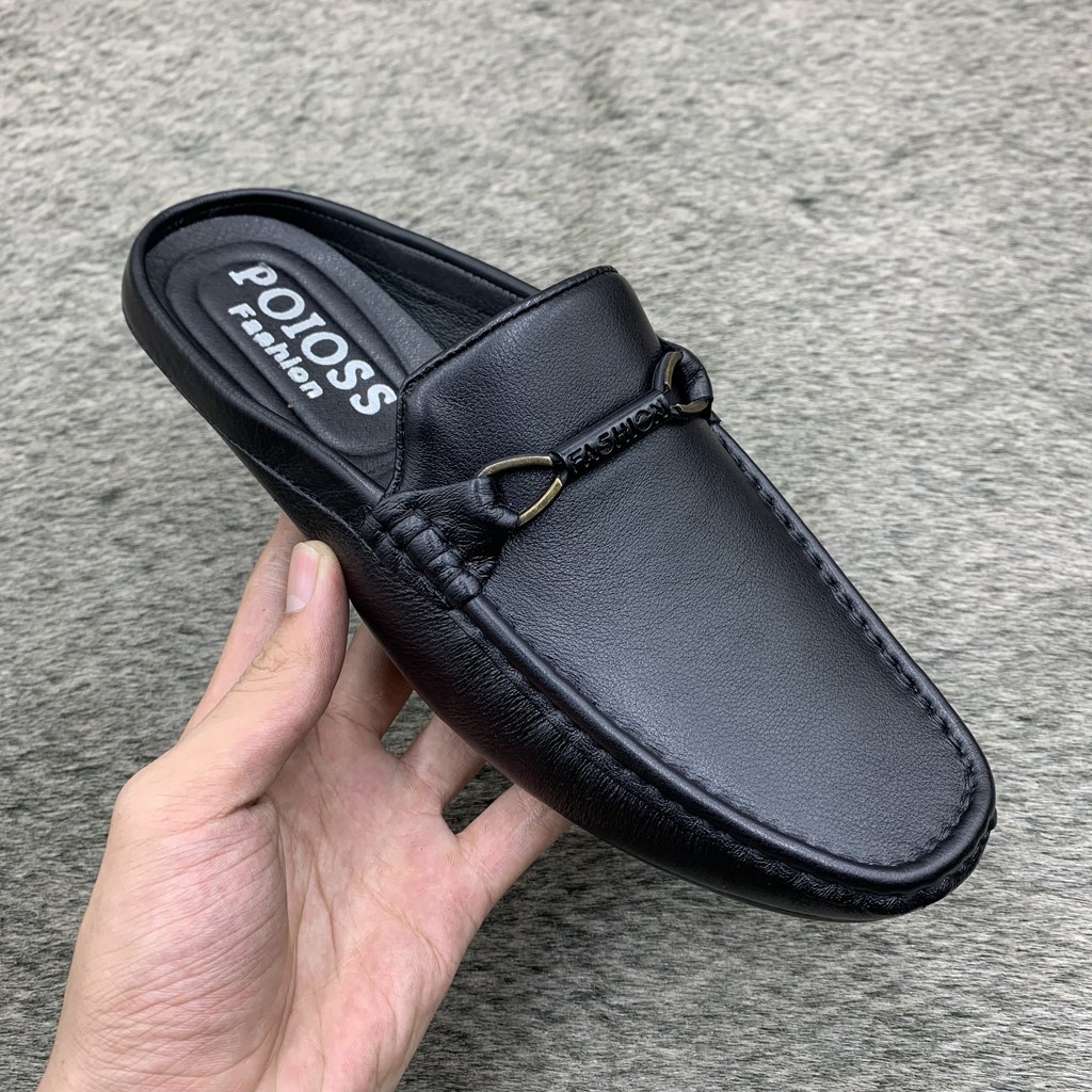 Giầy sục nam da bò siêu mềm lót thấm hút mồ hôi