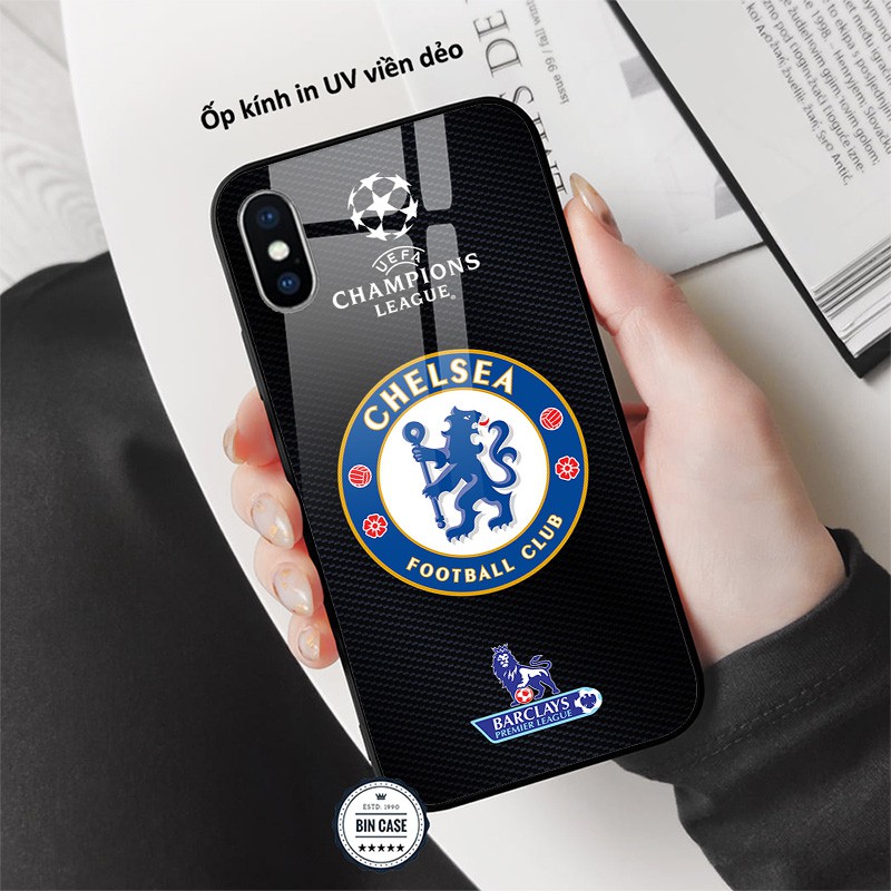 ⚽Ốp Lưng In Logo Chelsea Màu Xanh Đẹp ⚽Ốp The Blues cao cấp iphone 13 12 11 Pro Max 6s 6 7 8 Plus X Xr Xs Max BONGDA187