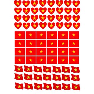 sticker dán mặt cổ vũ bóng đá