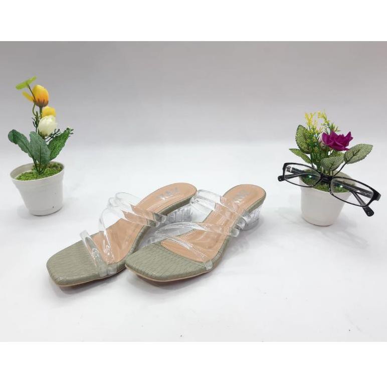 Zara Giày Sandal 3cm Quai Ngang Họa Tiết Da Cá Sấu Thời Trang 5