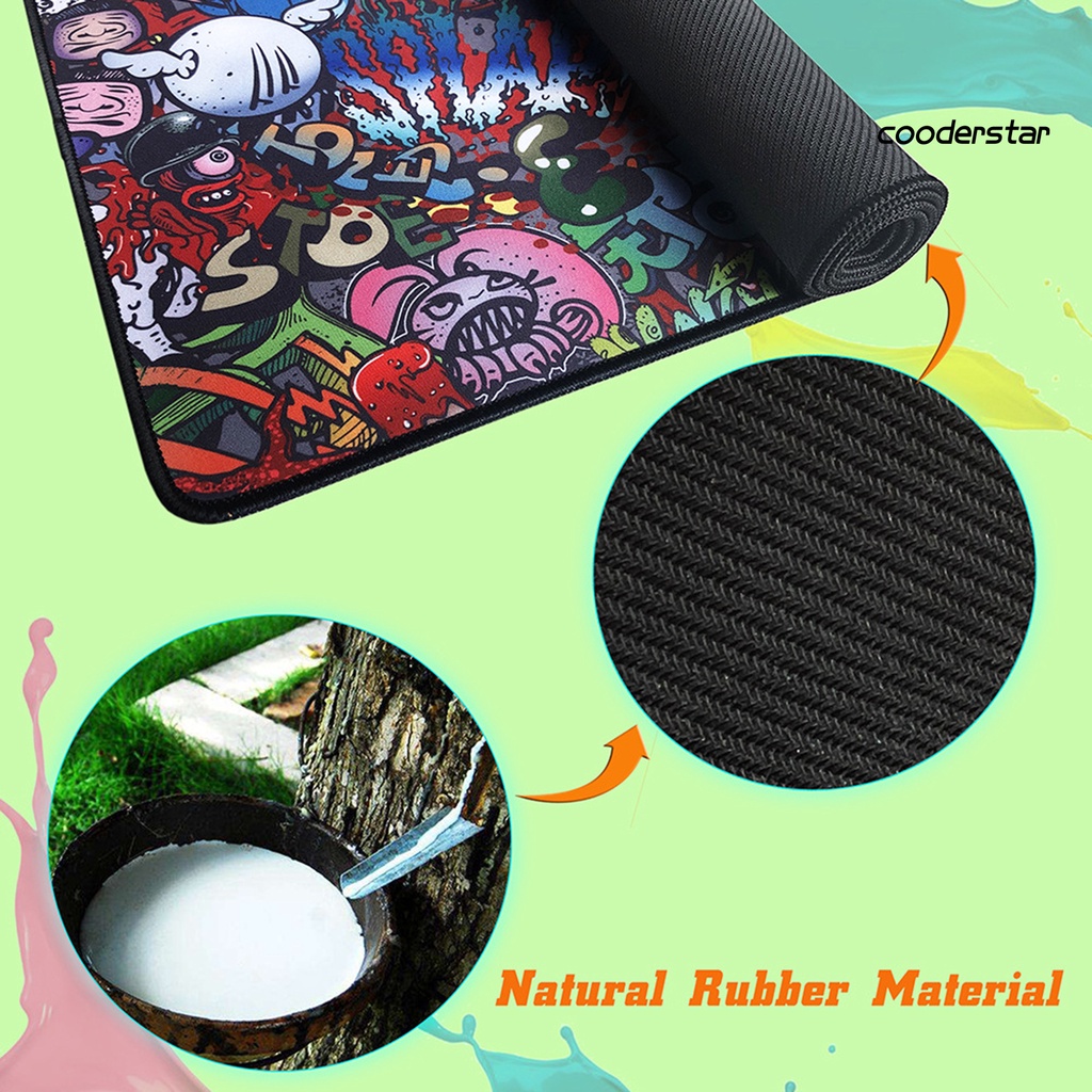 Tấm lót chuột và bàn phím máy tính cỡ lớn chống trượt in họa tiết Graffiti Zuoya