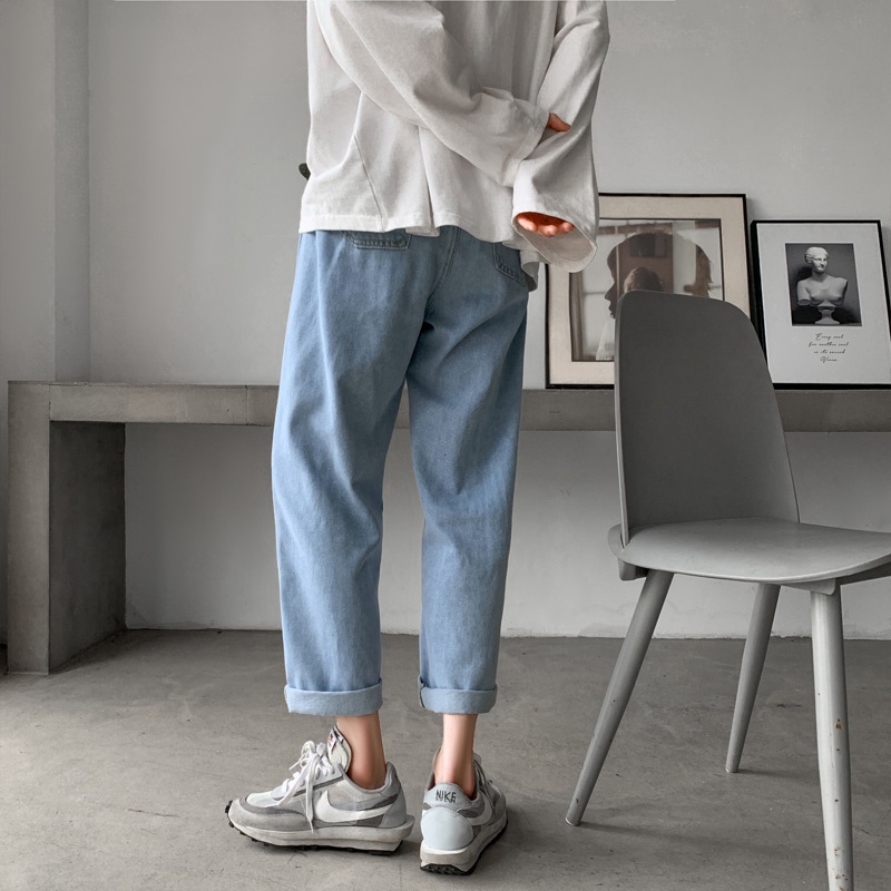 Quần jeans IFNICEFUTURE ống rộng dài thời trang Hàn Quốc cho nam