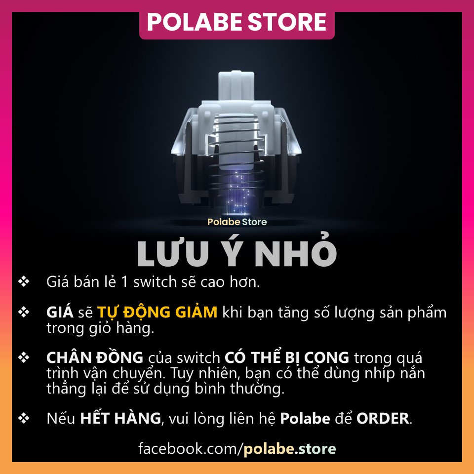 NovelKeys Box Cream Switch Box Cream Linear Kailh x NovelKeys Box Cream NK Box Cream Công tắc bàn phím cơ - Polabe Store