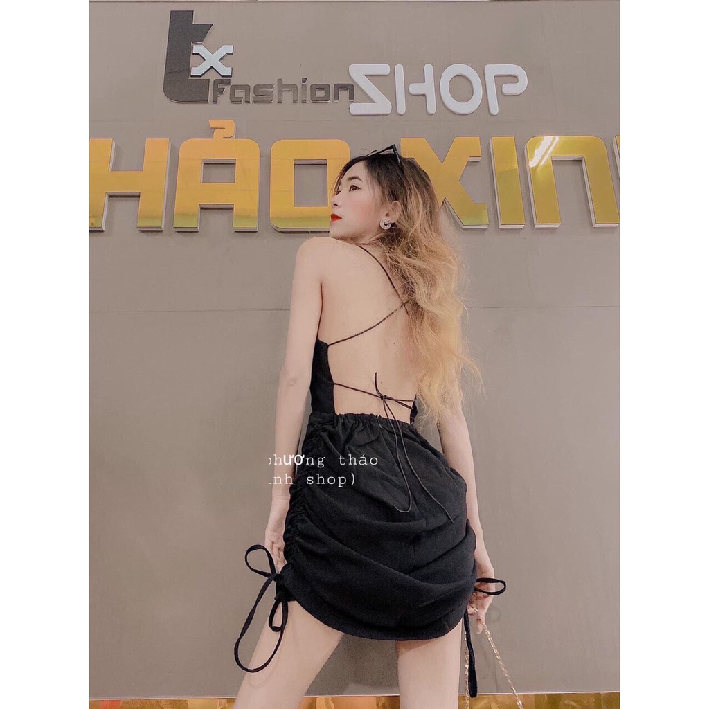 ĐẦM NỮ NGẮN RÚT DÂY SIÊU QUYẾN RŨ THỜI TRANG THIẾT KẾ VESTA RN55