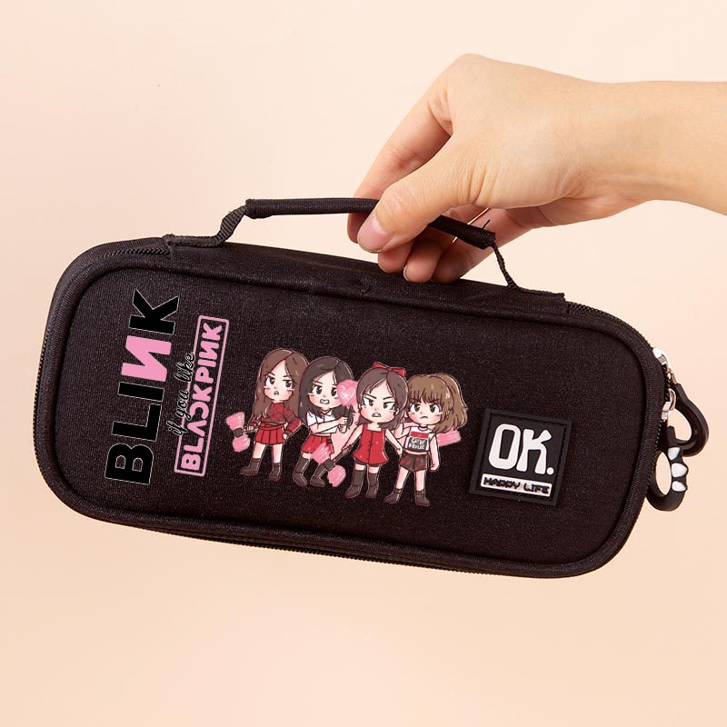 Túi Đựng Bút Nhiều Ngăn In Hình Nhóm Nhạc blackpink Hàn Quốc