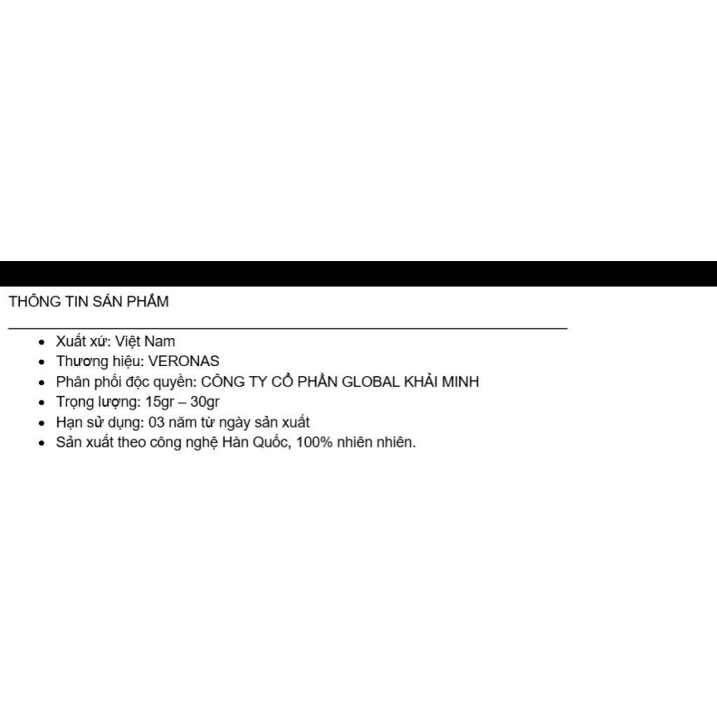 Kem dưỡng thể trắng da Veronas 180g