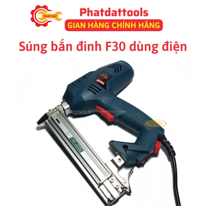 Súng bắn đinh gỗ F30 dùng điện-Máy bắn đinh F30-Tặng kèm 1 hộp 5000 đinh F30-Bảo hành 6 tháng