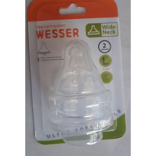 Núm vú cổ rộng wesser vỉ 2 cái ( S M L ) thấy thế được tất cả các loại bình cổ rộng . cảm kết hàng chính hãng CTY