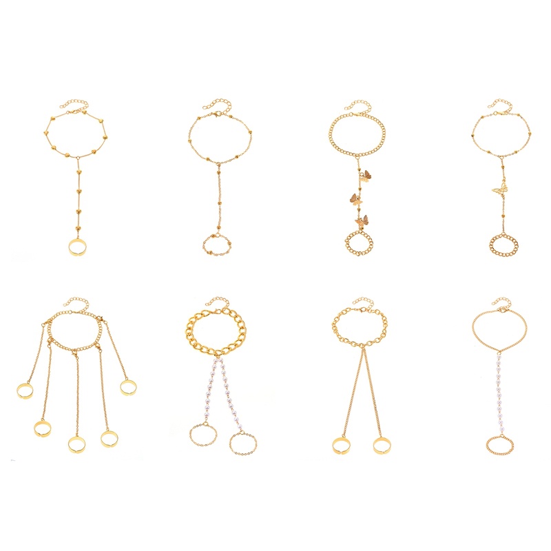 Vòng Tay Hình Bướm Đính Ngọc Trai Nhân Tạo Thời Trang