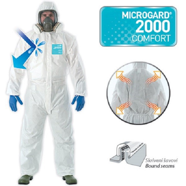 Quần áo chống hóa chất, phun sơn,phòng độc, chống tác nhân lây nhiễm Microgard 2000