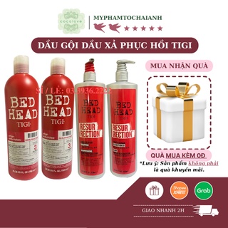 Dầu Gội Xả TIGI Đỏ Resurrection 750ml - 970ml - Phục Hồi Tóc Khô Xơ, Hư Tổn, Giảm Gãy Rụng CHÍNH HÃNG
