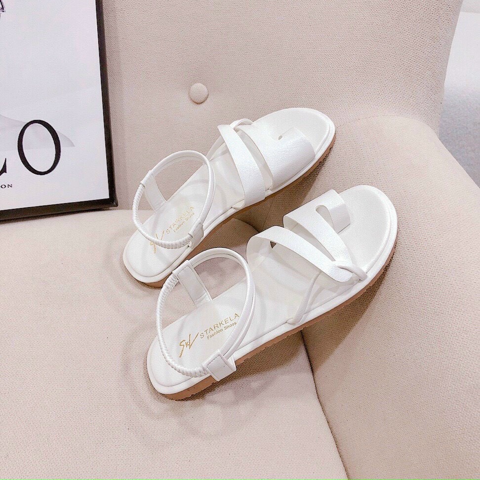 Sandal Đế Xẹp Xỏ Ngón Quai Hậu Thun Chất Da Đẹp Chuẩn Form - Chi Chanh Store