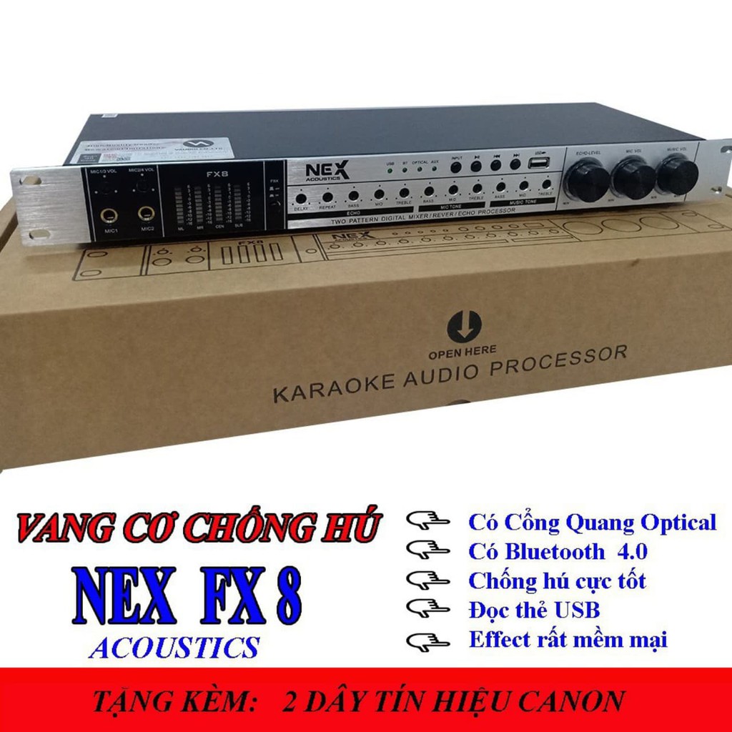 Vang Cơ NEXFX8 cổng quang bluetooth cắt sub tuyệt vời-tặng dây