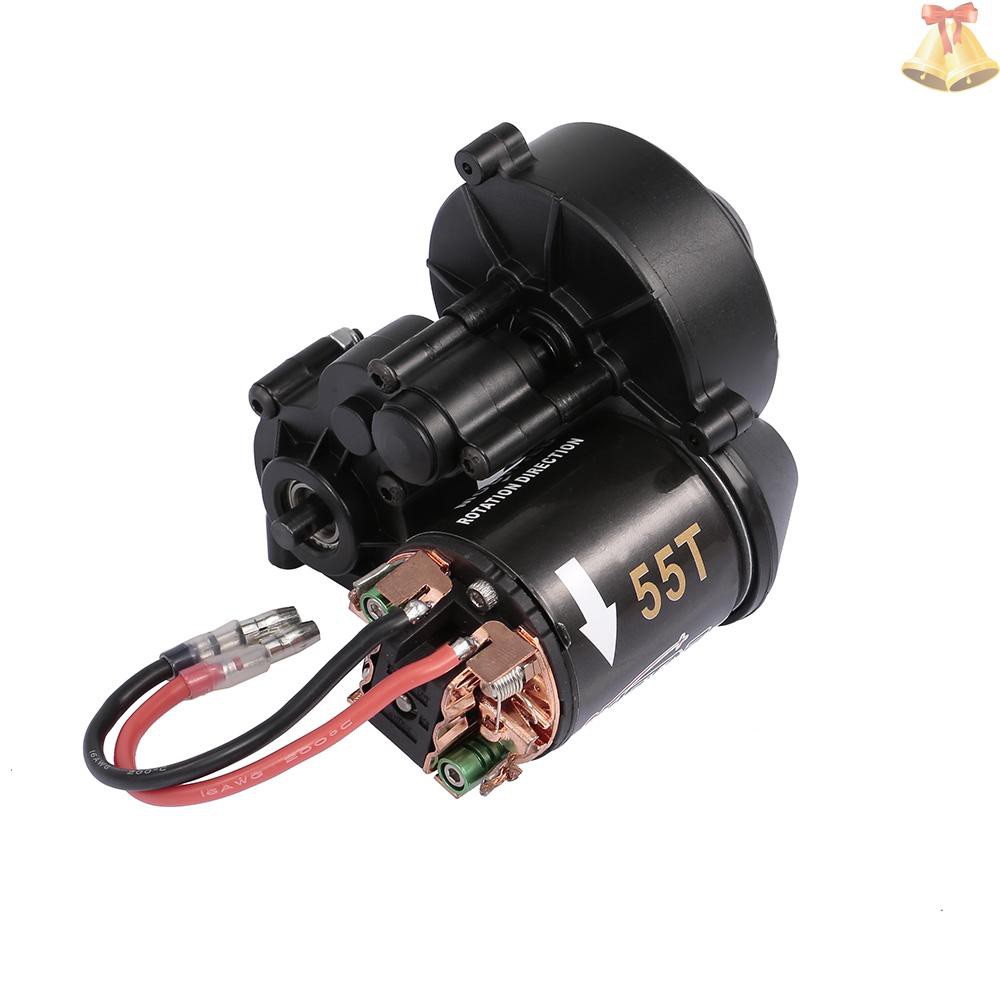 TONE-AUSTAR 540 55T RC Brushed Motor with Gear Box for 1/10 Axial SCX10 RC4WD D90 Crawler Climbing RC Car