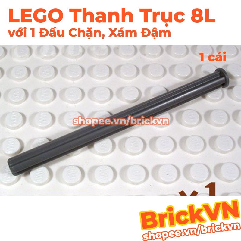 LEGO Technic Thanh Trục 8L Với 1 Đầu Chặn Dài 6,4cm, Xám Đậm ID 4499858 55013