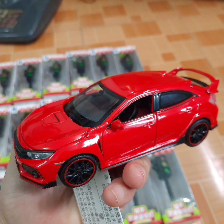 Xe mô hình ô tô Civic Type RS tỉ lệ 1:32 bằng sắt có đèn và âm thanh xe đồ chơi trẻ em