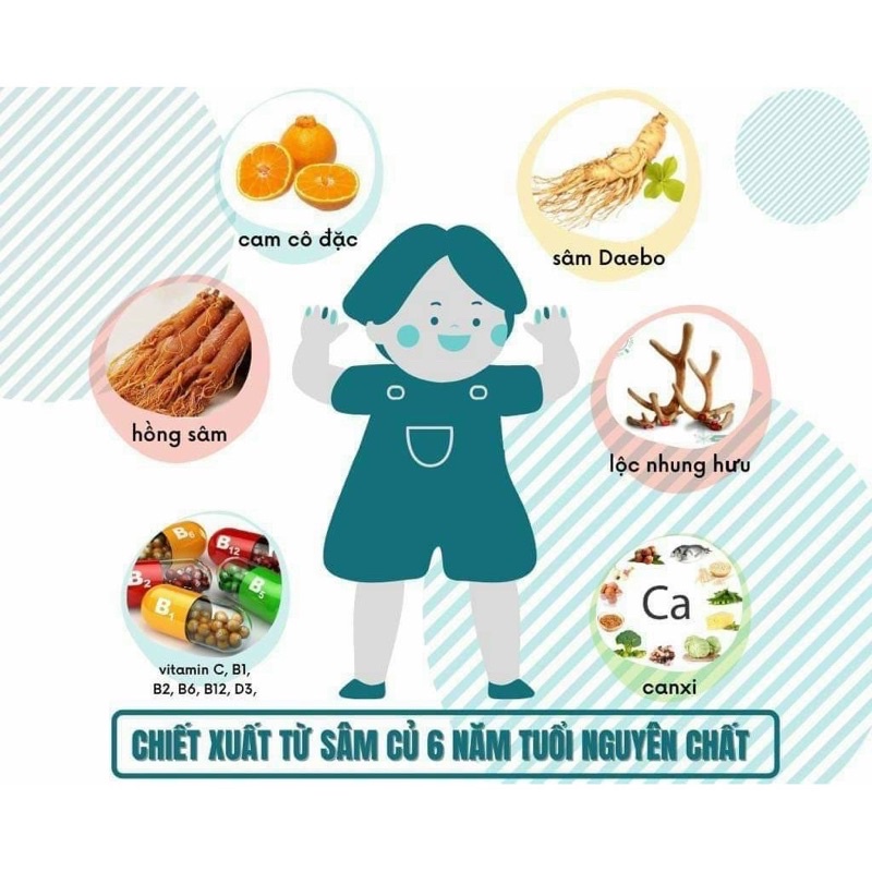 Hồng sâm baby Chunho Korea, nước hồng sâm Hàn Quốc cho bé biếng ăn, bổ sung vitamin