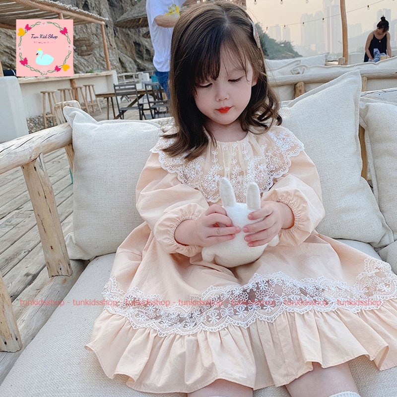 Váy baby doll cho bé gái xinh xăn chất cotton mềm đủ size dưới 14 tuổi