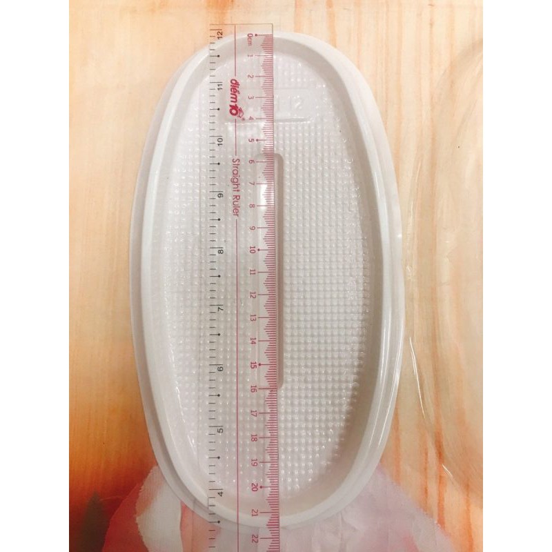 100 Hộp Nhựa Oval Trắng H12