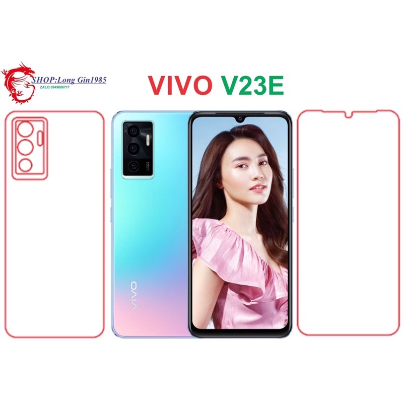 Vivo V23e miếng dán trong Ppf mặt sau và mặt trước chống va đập chống trầy xước tốt