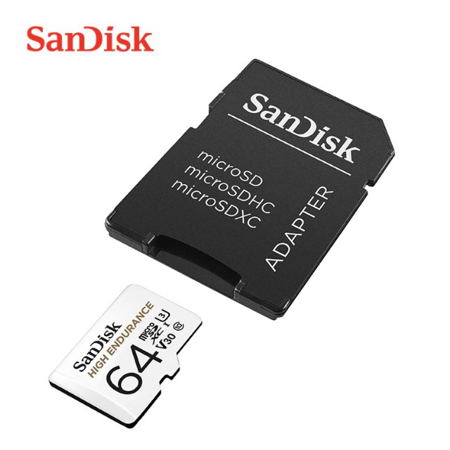 Thẻ nhớ MicroSDXC Sandisk High Endurance 64GB V30 UHS-I U3 4K R100MB/s W40MB/s (Trắng) | BigBuy360 - bigbuy360.vn