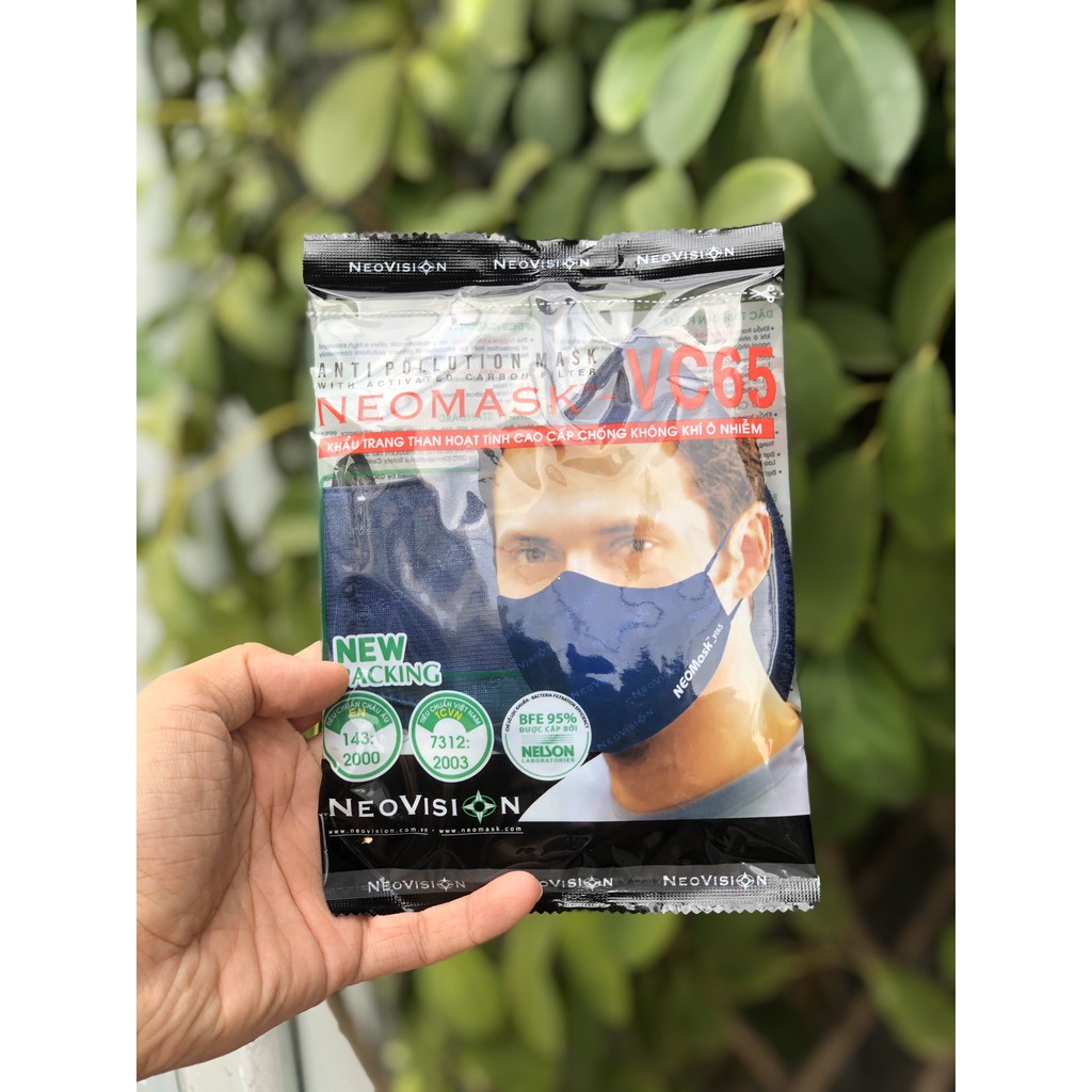 Khẩu trang NEOMASK than hoạt tính NEOVISION VC65 đeo tai CHÍNH HÃNG | BigBuy360 - bigbuy360.vn