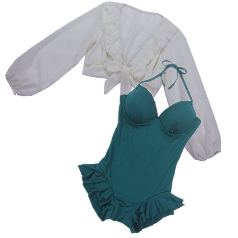 bikini hai chi tiết kèm áo khoác ngoài đồ bơi kín đáo | BigBuy360 - bigbuy360.vn