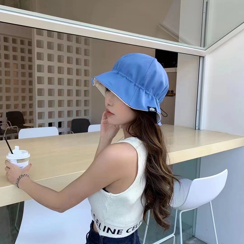 Nón Bucket Hai Mặt Phong Cách Hàn Quốc Thời Trang Mùa Hè Cho Nữ