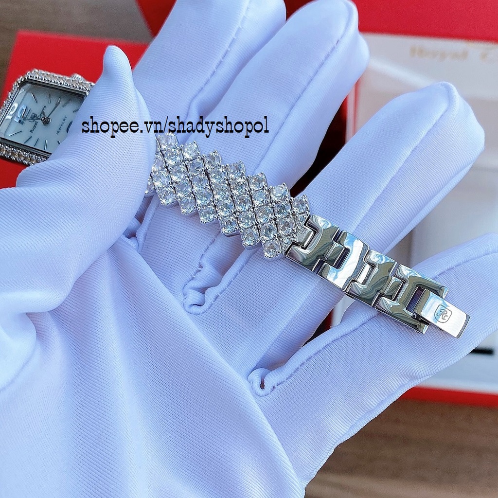 Đồng Hồ Royal Crown Nữ 6316 Chính Hãng Đính Đá Bạc