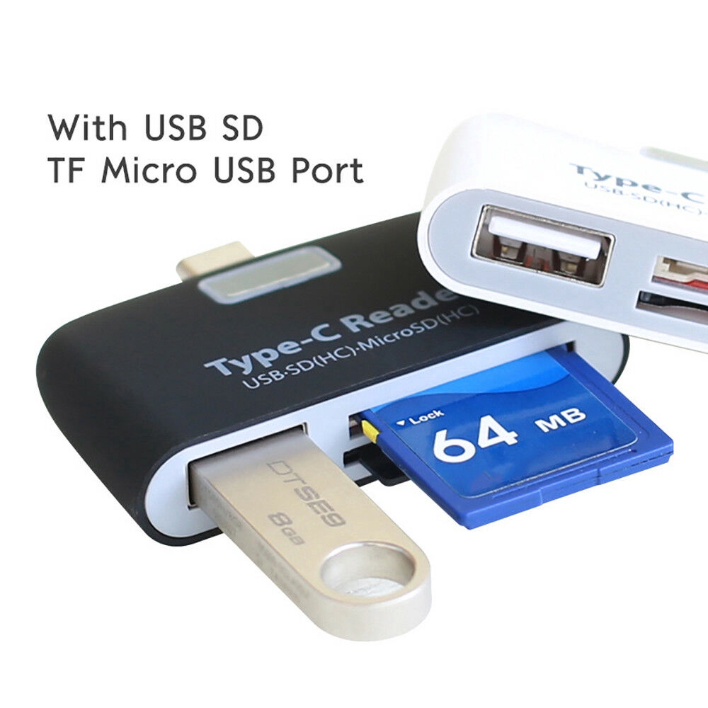 Đầu Đọc Thẻ Nhớ Đa Năng Cổng USB 3.1 Type C Sang USB 3.0 OTG Hub