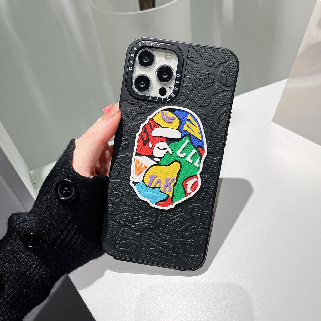 Casetify Ốp Điện Thoại Silicon Họa Tiết Bape By a Bathing Ape Dành Cho iPhone 13 12 11 Pro Max XR