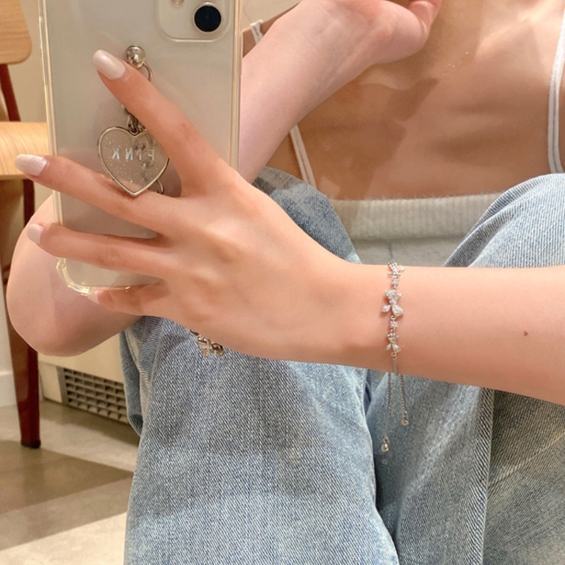 Vòng Đeo Tay Phối Nơ Phong Cách Cổ Điển Sang Trọng Cho Nữ