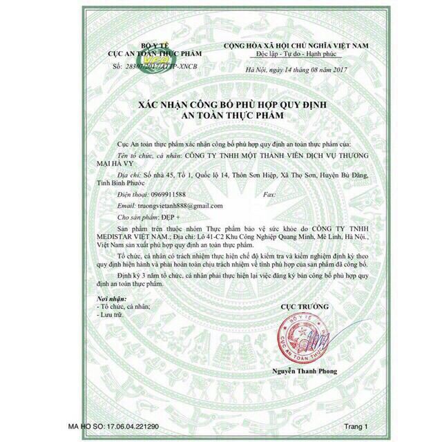 Diệp Lục Colagen Chính Hãng . Hộp 30 gói × 3g | BigBuy360 - bigbuy360.vn