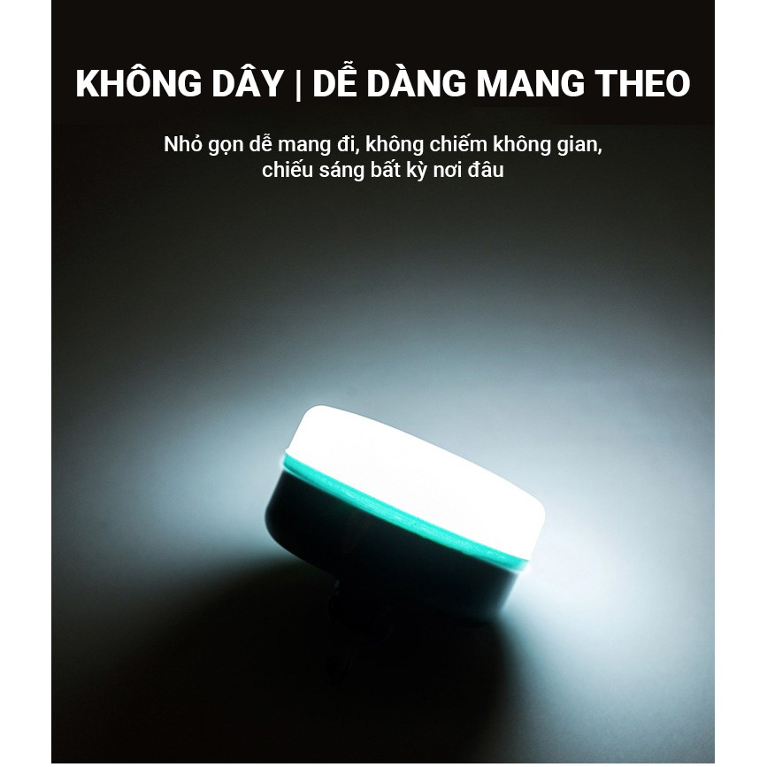 Bóng đèn LED sạc tích điện C12 đầu hút nam châm lực hút mạnh, chống nước, có móc treo tiện lợi, 3 chế độ sáng tùy chỉnh