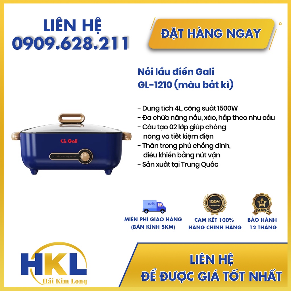 Nồi lẩu điện Gali GL-1210 (màu bất kì)